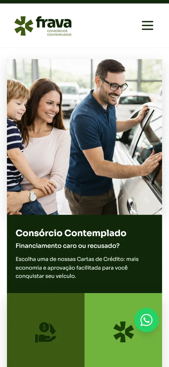 Frava Consórcios no celular