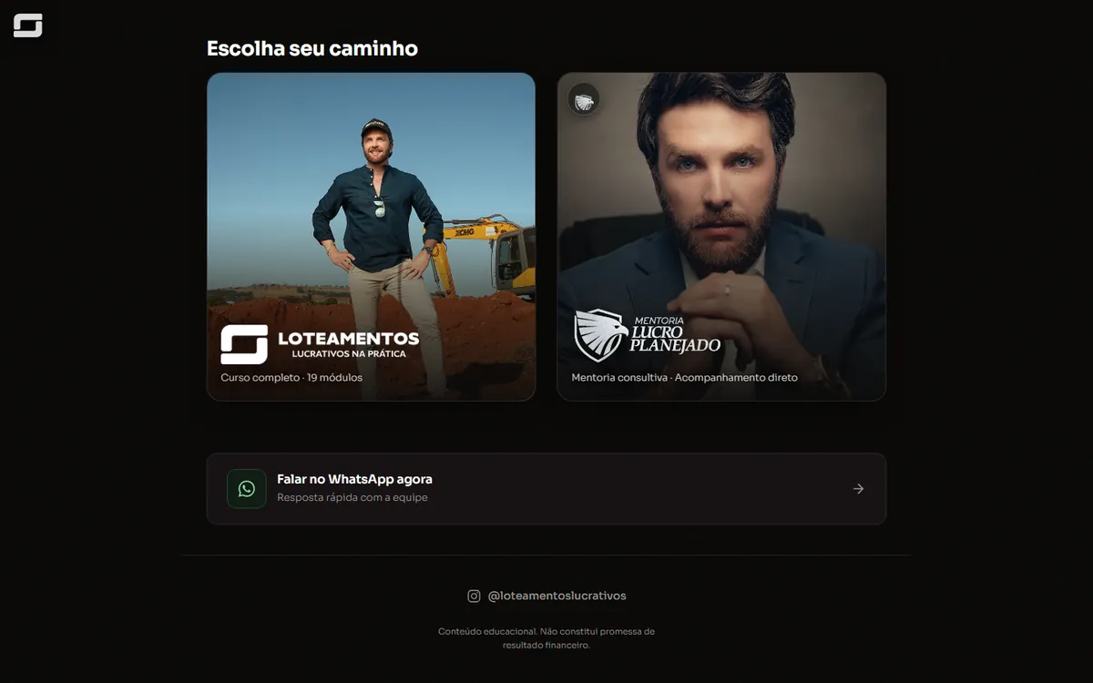 Loteamentos Lucrativos no computador