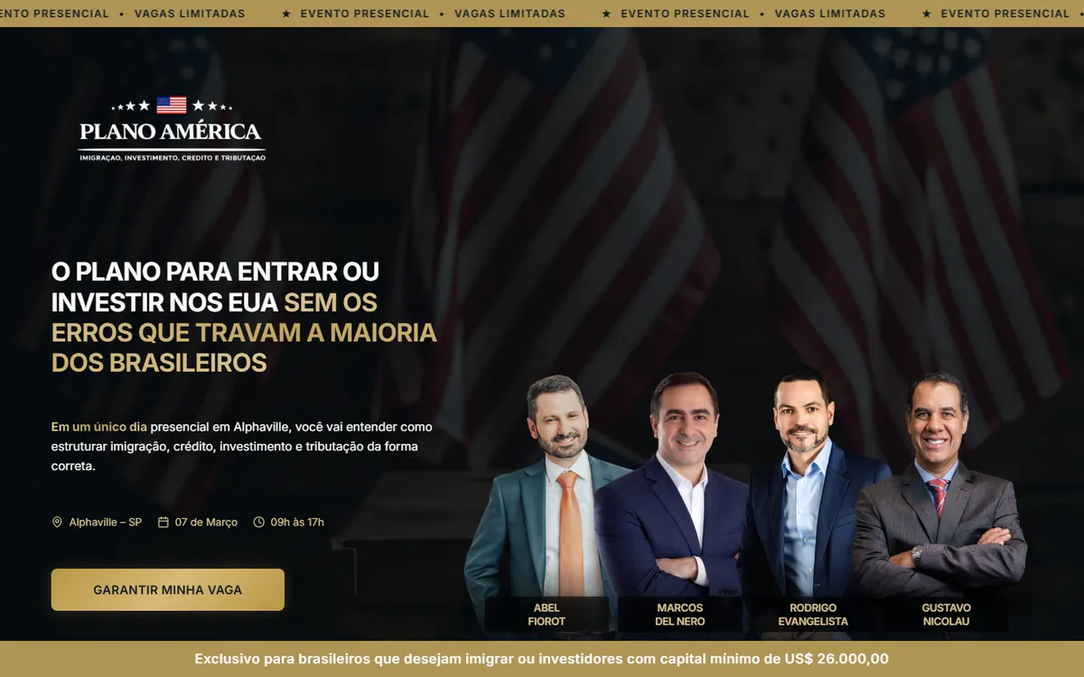 Plano América no computador